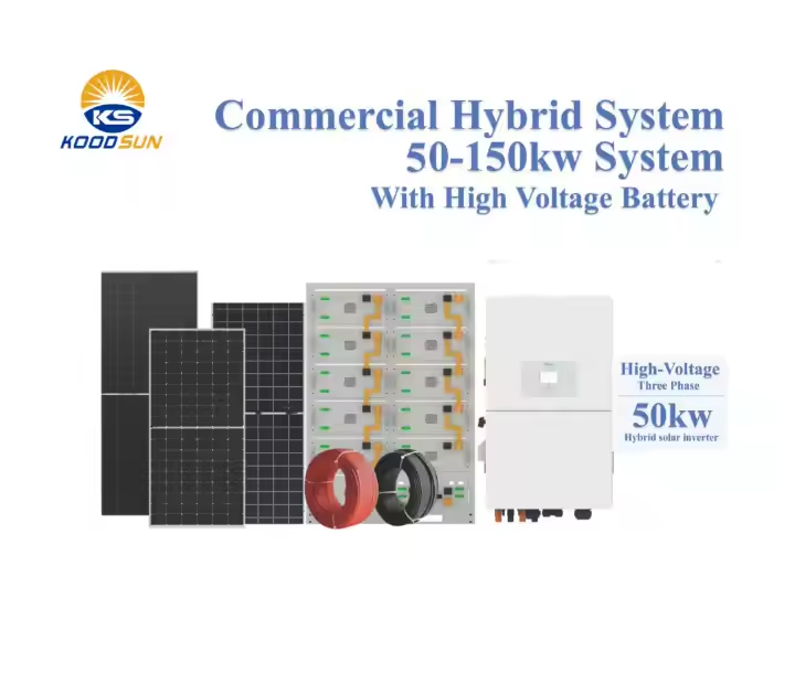 Commercial Solar Energy System Solutions 50kw-150kw for Industrial Energy Needs New Model Hybrid Solar Power System -Koodsun
