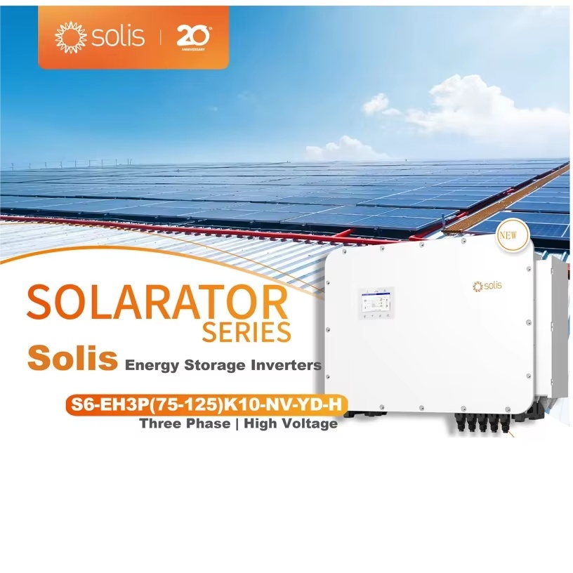 Solis 125kW S6-EH3P125K10-NV-YD-H Hybrid Solar Inverter Solis Smart MPPT 99% Tracking 1000V Lithium Battery Compatible -Koodsun