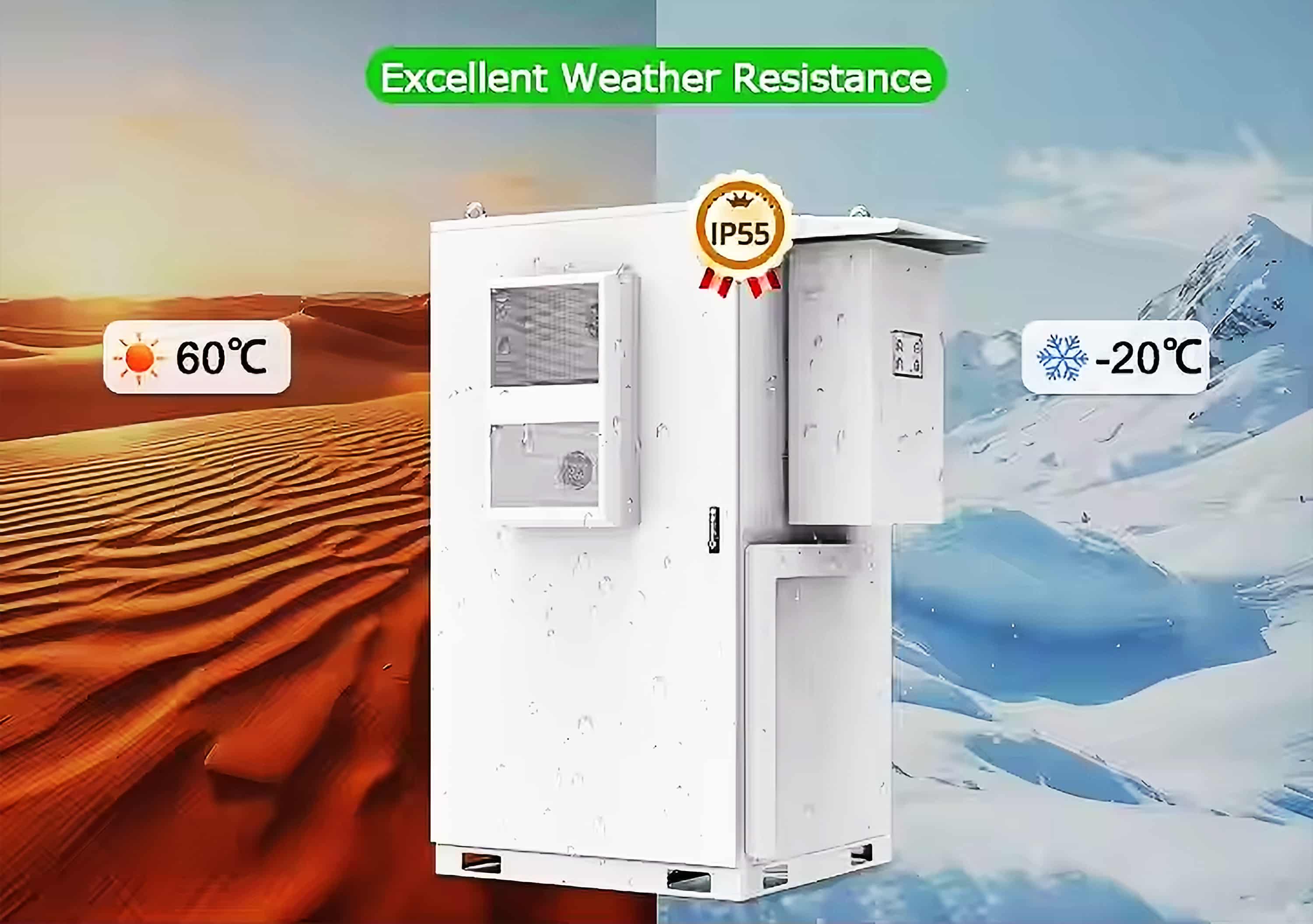 Koodsun High Quality Smart Air Cooled 50kW 100kWh Outdoor Energy Storage System IP55 Waterproof Battery Cabinet -Koodsun