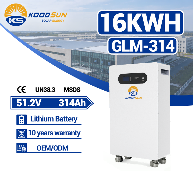 Reliable Low Voltage Energy | 51.2V 314Ah 16kWh Battery with Grade a Cells for Daily Deep Cycle Use -Koodsun