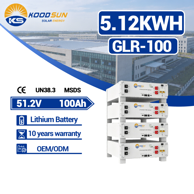 Koodsun Rack Mounted Battery 51.2V 100Ah 5kWh LiFePO4 Battery for Home Solar Energy System -Koodsun