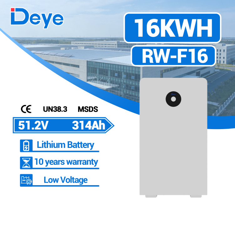 Deye RW-F16 LiFePO4 16kWh 51.2V 314 Wall-Mounted All-In-One Home ESS Battery IP20 10-20kW Output Hybrid Grid -Koodsun