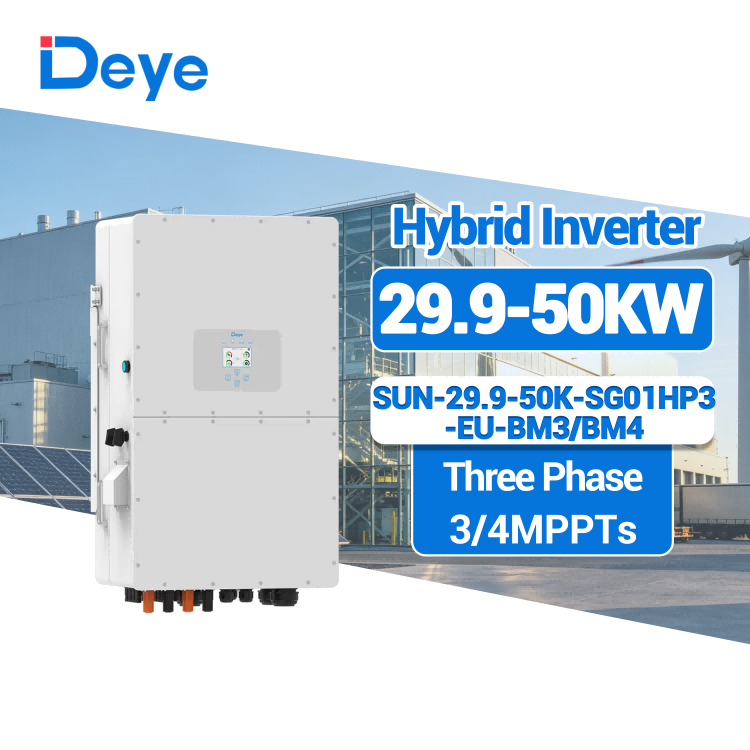 Deye SUN-30K-SG02HP3-EU-AM3 Hybrid  Three Phase Inverter 400v on off Grid 30kva 30 kw Solar Inverter 30kwh 50kwh Battery -Koodsun