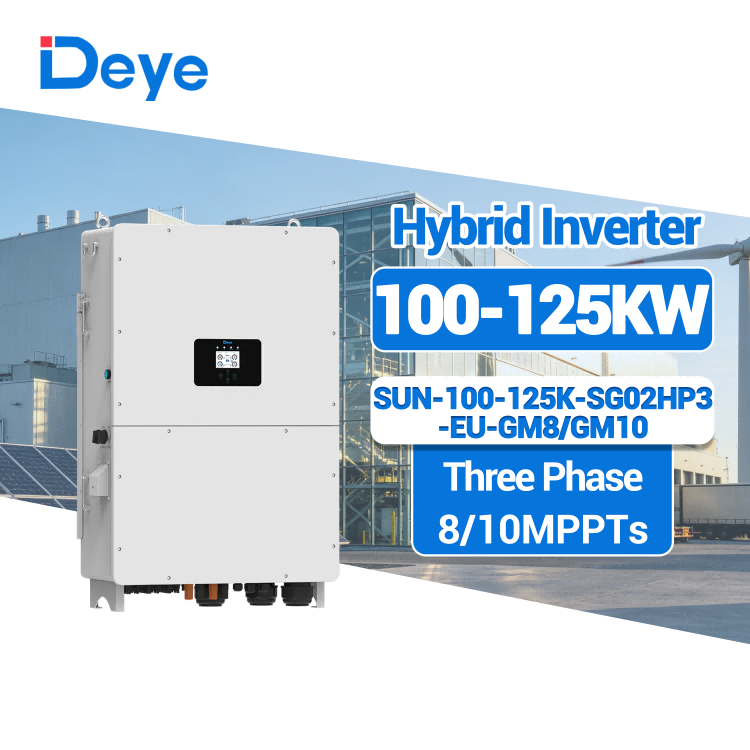 Deye 50kw 80kw 100kw 125kw Hybrid Inverter for Solar Energy System with lithium battery and solar panels -Koodsun