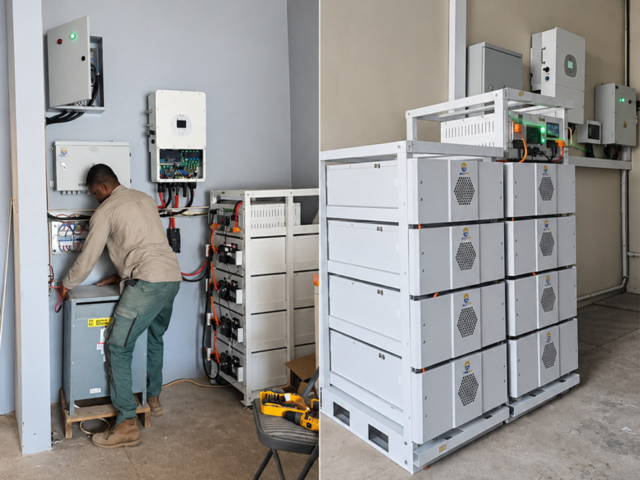 40kW Solar + 30kW Deye Hybrid Inverter + 128kWh Battery Project in Cameroon